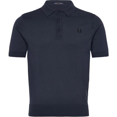 Fred Perry Cotton Knitted Shirt XL DARK AIRFORCE XL Fred Perry Cotton Knitted Shirt XL DARK AIRFORCE XL
