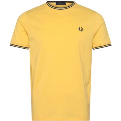 Fred Perry Twin Tipped T-Shirt S LMNBRLY/TNSBLUE S Fred Perry Twin Tipped T-Shirt S LMNBRLY/TNSBLUE S