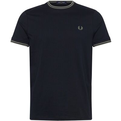 Fred Perry Twin Tipped T-Shirt M NAVY/SEAGRASS M Fred Perry Twin Tipped T-Shirt M NAVY/SEAGRASS M