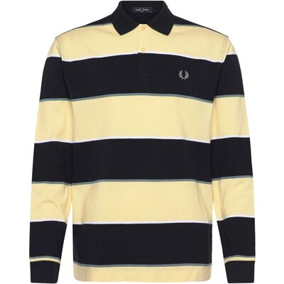 Fred Perry Hw Jersey Striped Polo Shirt L NAVY L Fred Perry Hw Jersey Striped Polo Shirt L NAVY L