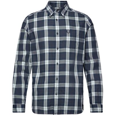 Fred Perry Tartan Twill Shirt S DARK AIRFORCE S Fred Perry Tartan Twill Shirt S DARK AIRFORCE S