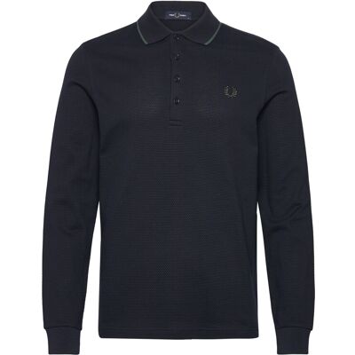 Fred Perry Textured Ls Polo XS NAVY XS Fred Perry Textured Ls Polo XS NAVY XS