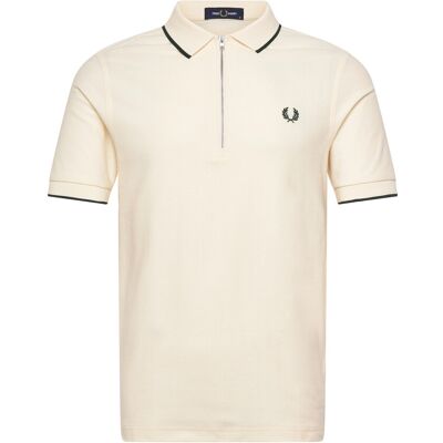 Fred Perry Crepe Pique Polo Shirt XL ECRU XL Fred Perry Crepe Pique Polo Shirt XL ECRU XL