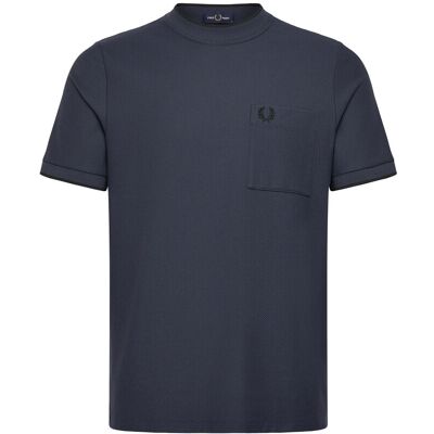 Fred Perry Pocket Detail Pique T-Shirt M DARK AIRFORCE M Fred Perry Pocket Detail Pique T-Shirt M DARK AIRFORCE M