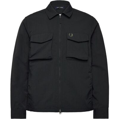 Fred Perry Ripstop Pocket Overshirt M BLACK M Fred Perry Ripstop Pocket Overshirt M BLACK M