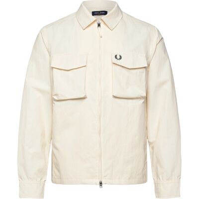 Fred Perry Ripstop Pocket Overshirt M ECRU M Fred Perry Ripstop Pocket Overshirt M ECRU M