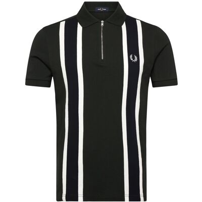 Fred Perry Tramline Polo Shirt XS NIGHT GREEN XS Fred Perry Tramline Polo Shirt XS NIGHT GREEN XS