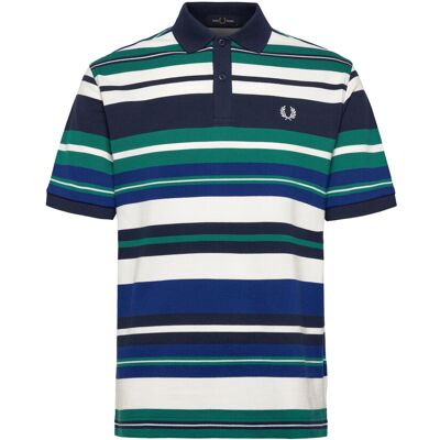 Fred Perry Striped Relaxed Polo L DEEP MINT L Fred Perry Striped Relaxed Polo L DEEP MINT L