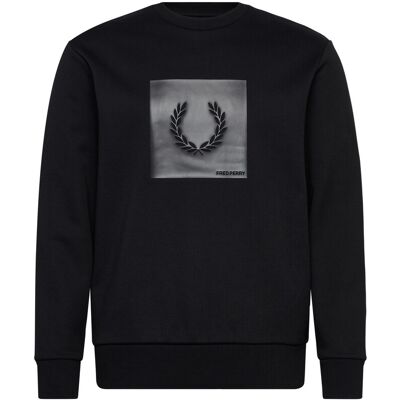Fred Perry Box Graphic Sweatshirt XL BLACK/ANCHORGREY XL Fred Perry Box Graphic Sweatshirt XL BLACK/ANCHORGREY XL