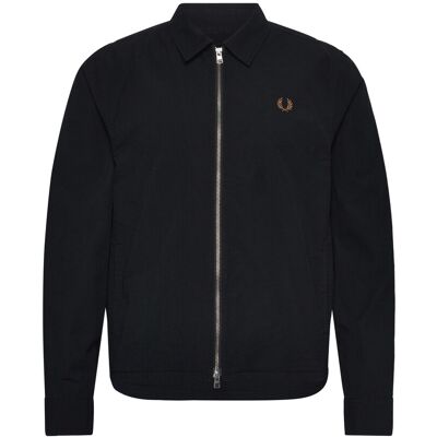 Fred Perry Seersucker Zip Overshirt M BLACK M Fred Perry Seersucker Zip Overshirt M BLACK M