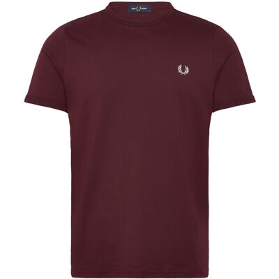 Fred Perry Ringer T-Shirt S OXBLOOD S Fred Perry Ringer T-Shirt S OXBLOOD S