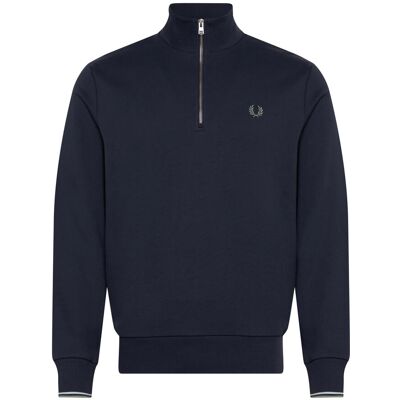 Fred Perry Half Zip Sweatshirt XS DRKAIRF/LIC/BAYL XS Fred Perry Half Zip Sweatshirt XS DRKAIRF/LIC/BAYL XS