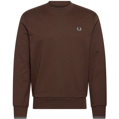 Fred Perry Crew Neck Sweatshirt L BRNTTBCC/STKPRTB L Fred Perry Crew Neck Sweatshirt L BRNTTBCC/STKPRTB L