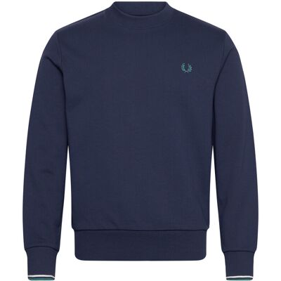 Fred Perry Crew Neck Sweatshirt S TNSBL/SNWHT/DPMT S Fred Perry Crew Neck Sweatshirt S TNSBL/SNWHT/DPMT S