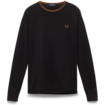 Fred Perry Ls Twin Tipped T-Shirt XL BLACK XL Fred Perry Ls Twin Tipped T-Shirt XL BLACK XL