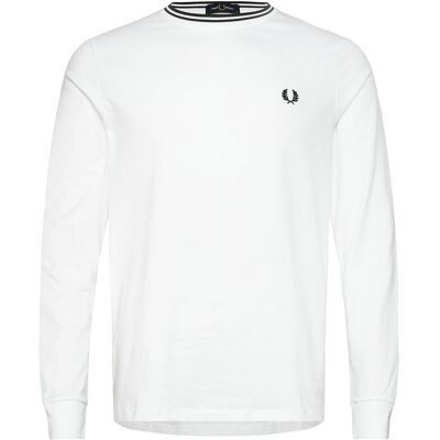 Fred Perry Ls Twin Tipped T-Shirt XXL WHITE XXL Fred Perry Ls Twin Tipped T-Shirt XXL WHITE XXL