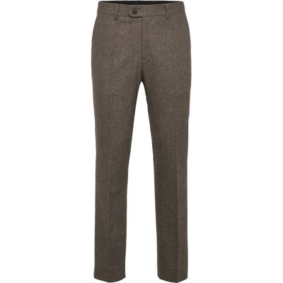 Gant Flannel Herringbone Suit Pants 52 DEEP BROWN 52 Gant Flannel Herringbone Suit Pants 52 DEEP BROWN 52