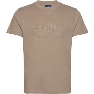Gant Reg Tonal Shield Ss T-Shirt XXL CONCRETE BEIGE XXL Gant Reg Tonal Shield Ss T-Shirt XXL CONCRETE BEIGE XXL