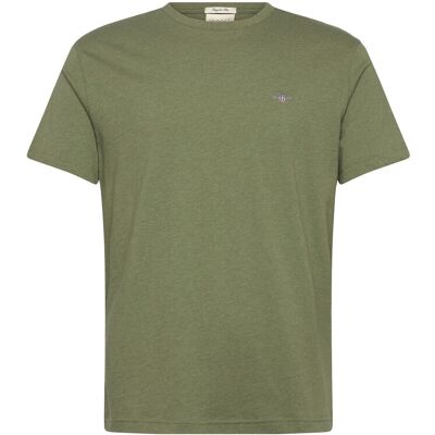 Gant Shield T-Shirt M DARK CACTUS MELANGE M Gant Shield T-Shirt M DARK CACTUS MELANGE M