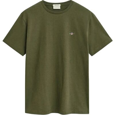 Gant Shield T-Shirt S KHAKI GREEN MEL S Gant Shield T-Shirt S KHAKI GREEN MEL S
