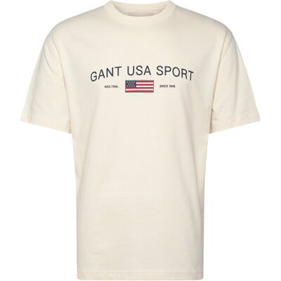 Gant Graphic T-Shirt M CREAM M Gant Graphic T-Shirt M CREAM M