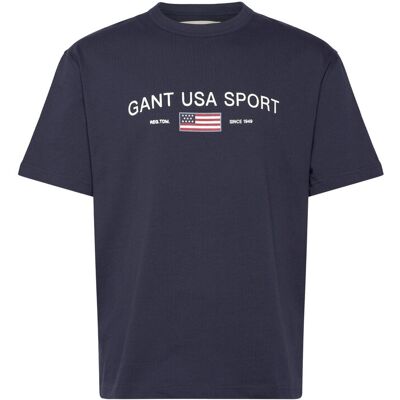 Gant Graphic T-Shirt M EVENING BLUE M Gant Graphic T-Shirt M EVENING BLUE M