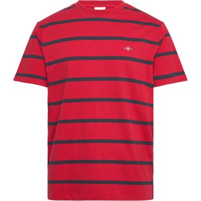 Gant Striped Ss T-Shirt M RUBY RED M Gant Striped Ss T-Shirt M RUBY RED M