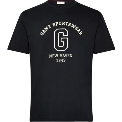 Gant Graphic Ss T-Shirt M BLACK M Gant Graphic Ss T-Shirt M BLACK M