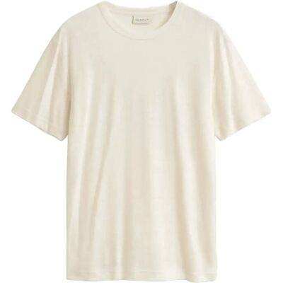 Gant Linen Ss T-Shirt M CREAMED WHITE M Gant Linen Ss T-Shirt M CREAMED WHITE M