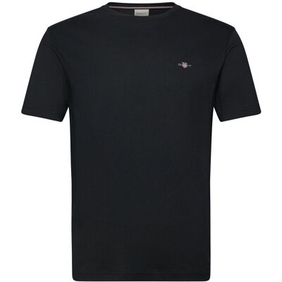 Gant Shield Logo Ss T-Shirt M BLACK M Gant Shield Logo Ss T-Shirt M BLACK M