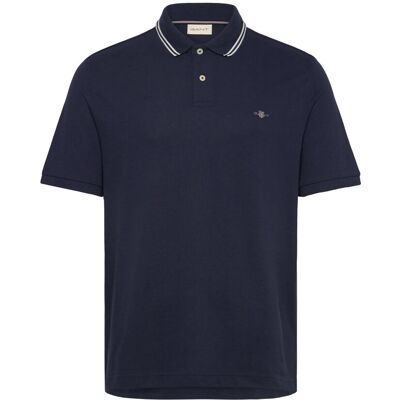 Gant Tipping Collar Ss Polo XS MARINE XS Gant Tipping Collar Ss Polo XS MARINE XS