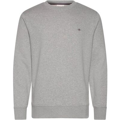 Gant Shield Logo Cneck M LIGHT GREY MELANGE M Gant Shield Logo Cneck M LIGHT GREY MELANGE M