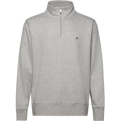 Gant Shield Logo Half Zip Sweat M LIGHT GREY MELANGE M Gant Shield Logo Half Zip Sweat M LIGHT GREY MELANGE M