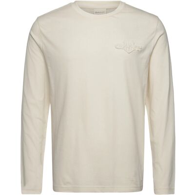 Gant Reg Tonal Shield Ls T-Shirt XXXL CREAM XXXL Gant Reg Tonal Shield Ls T-Shirt XXXL CREAM XXXL