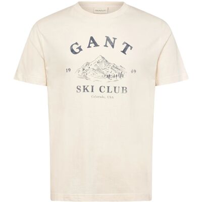 Gant Graphic Ss T-Shirt XL CREAM XL Gant Graphic Ss T-Shirt XL CREAM XL