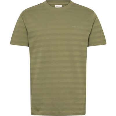Gant Texture Stripe Ss Tshirt M DRY HERB GREEN M Gant Texture Stripe Ss Tshirt M DRY HERB GREEN M