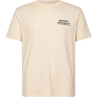 Gant Small Graphic Ss Tshirt L CREAMED WHITE L Gant Small Graphic Ss Tshirt L CREAMED WHITE L