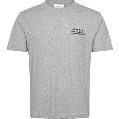 Gant Small Graphic Ss Tshirt XL GREY MELANGE XL Gant Small Graphic Ss Tshirt XL GREY MELANGE XL