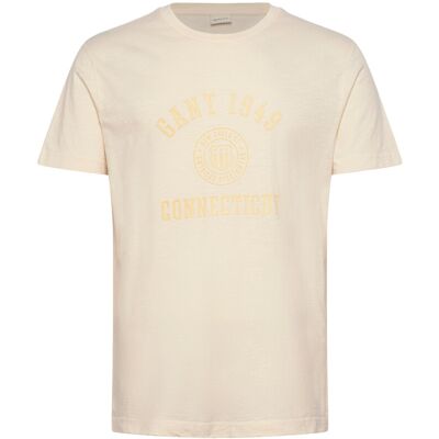 Gant Tonal Print Ss Tshirt M CREAM M Gant Tonal Print Ss Tshirt M CREAM M