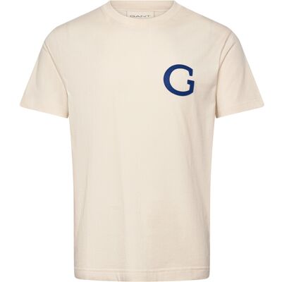 Gant G Badge Ss Tshirt M CREAM M Gant G Badge Ss Tshirt M CREAM M