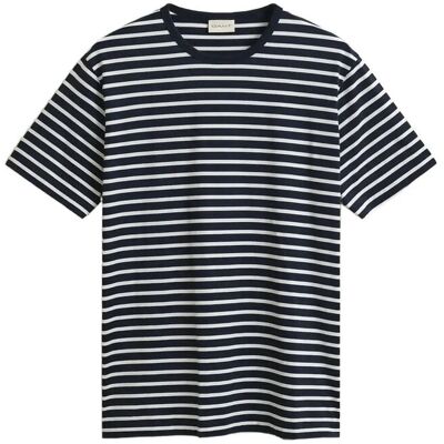 Gant Pima Stripe Ss Tshirt M EVENING BLUE M Gant Pima Stripe Ss Tshirt M EVENING BLUE M