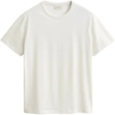 Gant Pima Ss T-Shirt M EGGSHELL M Gant Pima Ss T-Shirt M EGGSHELL M
