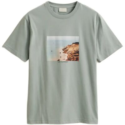 Gant Scenery Graphic Ss Tshirt S CERAMIC GREY S Gant Scenery Graphic Ss Tshirt S CERAMIC GREY S