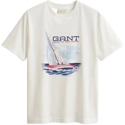 Gant Graphic Ss Tshirt L EGGSHELL L Gant Graphic Ss Tshirt L EGGSHELL L