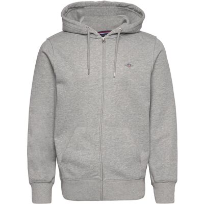 Gant Reg Shield Full Zip Hoodie XXXL GREY MELANGE XXXL Gant Reg Shield Full Zip Hoodie XXXL GREY MELANGE XXXL