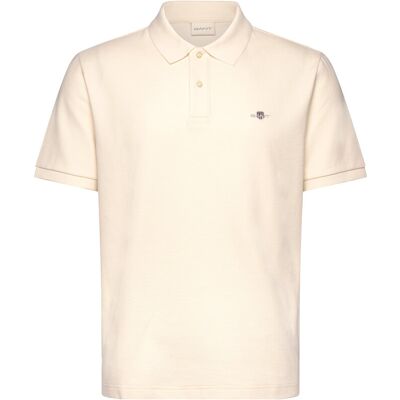 Gant Textured Polo XXL CREAM XXL Gant Textured Polo XXL CREAM XXL