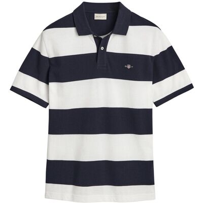 Gant Block Stripe Polo S EVENING BLUE S Gant Block Stripe Polo S EVENING BLUE S