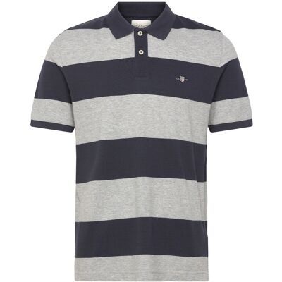 Gant Block Stripe Polo M GREY MELANGE M Gant Block Stripe Polo M GREY MELANGE M