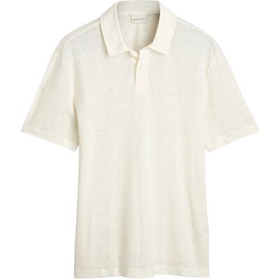 Gant Linen Ss Polo XXL CREAM XXL Gant Linen Ss Polo XXL CREAM XXL