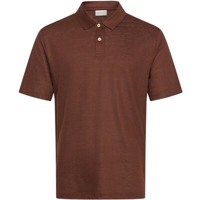 Gant Linen Ss Polo S MAHOGANY BROWN S Gant Linen Ss Polo S MAHOGANY BROWN S